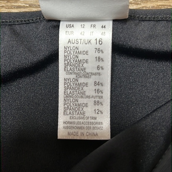 NWOT Jets Australia Black Bikini Bottom Size 12US - Picture 6 of 7